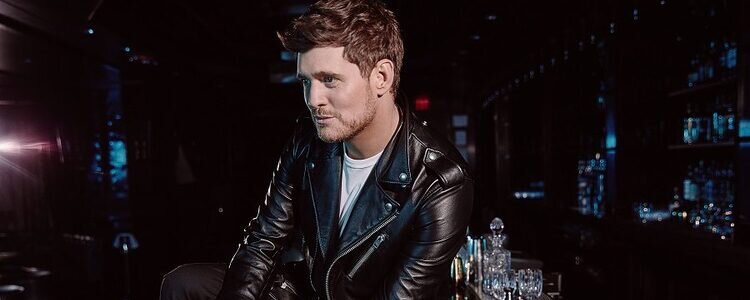 Michael Bublé Portrait mit Lederjacke