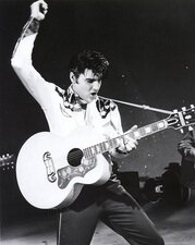 Elvis - Das Musical, Foto von Elvis mit Gitarre