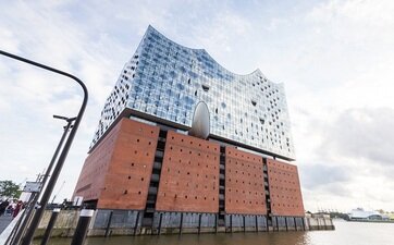 Die Elbphilharmonie in der Außenansicht