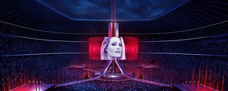 Helene Fischer Foto auf Arena-Screen